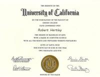 Сертификат сотрудника Hartley R.H.